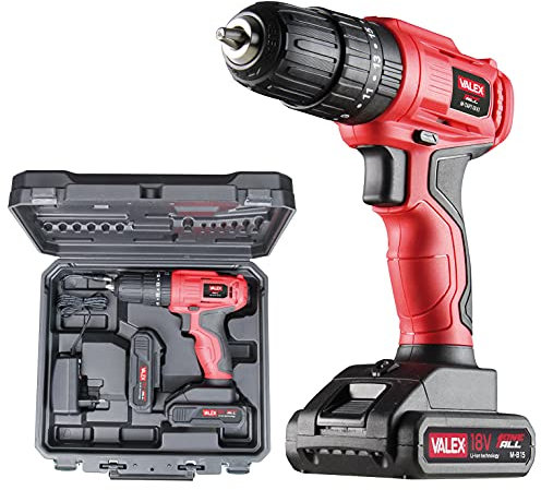 Kit Trapano Avvitatore con Percussione a Batteria al litio M-TAP1 18 K1, Serie OneAll, Valigetta con 2 Batterie e Caricabatterie Rapido 18V