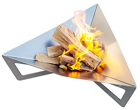 teileplus24 FS06 Vasque à Feu cheminée Design Moderne avec système de Drainage et de Ventilation de l'eau, Taille:Prisme L