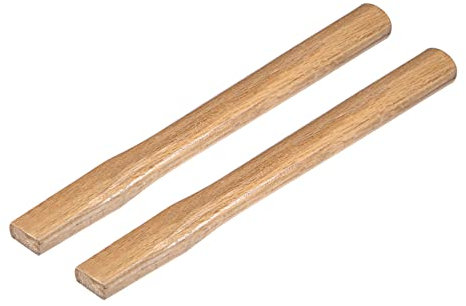 sourcing map 14 Inch Wood Replacement Handle Curved Replaceable Handle for Axe Hammer Flat Square Eye Oak Wood 2 Pack