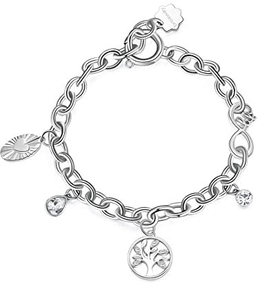 Brosway Bracciale Donna in Acciaio e Cristalli con Simbolo Albero Della Vita | Collezione Chakra - BHKB116