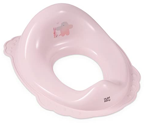 Hylat Baby Toilettensitz Kinder hilfreich beim Toilettentraining, für Mädchen und Jungen, solides Material, Antirutsch Gummi, Farbe:rosa, Motiv:Friends, Marke:Hylat Baby