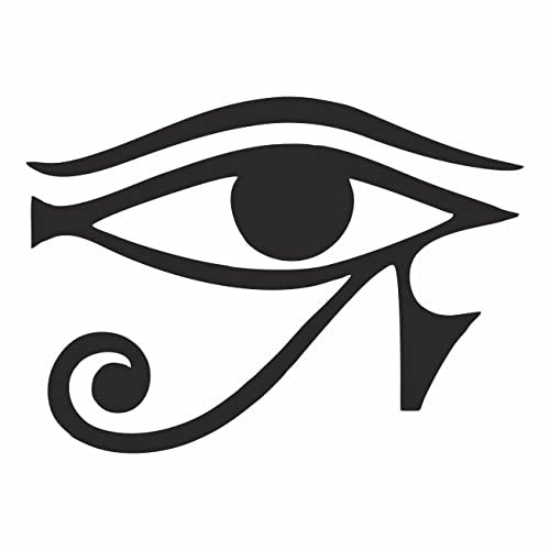AMA SHOP Aufkleber Eye of Horus Schwarz | Auto, Motorrad, Helm, Wohnmobil, Wände, Textilien, PVC-Aufkleber