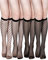 Geyoga 4 Pares Medias de Rejilla hasta Rodilla Calcetines de Pantorrilla de Encaje para Mujer (Estilo Delicado, Talla Única)