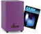 XDrum KC-37VT Kinder-Cajon Set - Kleine Cajon speziell für Kinder - Nur 36 cm hoch - Snare-Effekt durch stimmbare Gitarrensaiten - Spar-Set mit Cajon-Schule für Einsteiger - Violett