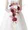 Brautstrauss Hochzeit Blumenstrauß,MoreChioce Hochzeit Blumensträuße mit Lange Künstlicher Spitze Hochzeit Brautstrauß Wasserfall Brautstrauß künstliche Blumen mit Schleife,#8
