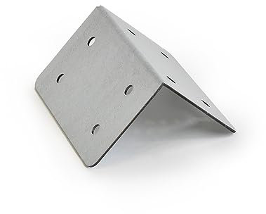 1-Tier Corner Galvanised Steel Railway Sleeper Bracket - Metal, Plate, Timber, Wood, Steel, Fixing, Heavy Duty, Garden, Project - Raised Beds, Driveway Pathway Edging, Retaining Walls