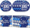 40PCS 100 birthday decorations for Men Women Navy Blue and Silver Birthday Supplies include Plates Napkins 100th Birthday Favors Services 20