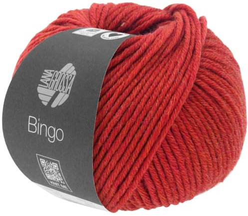LANA GROSSA Bingo Melange | Extrafeine Merinowolle waschmaschinenfest und filzfrei | Handstrickgarn aus 100% Schurwolle (Merino extrafein) | 50g Wolle zum Stricken & Häkeln | 80m Garn FB 1031
