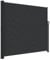 vidaXL Seitenmarkise, Wandmarkise mit PU-Beschichtung, Sichtschutz für Balkon Terrasse Garten, Windschutz Markise, Ausziehbar Schwarz Polyester