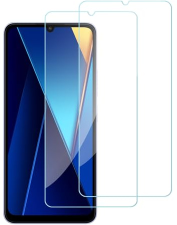 chejuza Cristal templado para Poco C65 4 g [2 unidades], dureza 9H, alta definición, protector de pantalla, cero burbujas