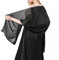 Jeffdad Einfaches Schwarz Schal, Seide Satin Stola Damen, 200 x 70 cm Stola damen Festlich Eleganz Weicher Schultertuch für Brautkleider Abendkleider Party (Schwarz)