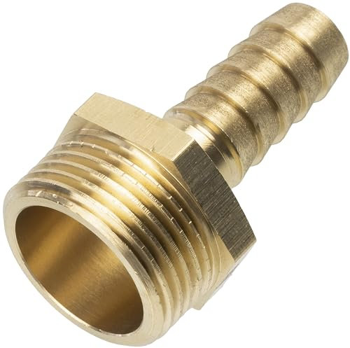 AERZETIX - C76479 - Raccord mâle cannelé 3/4'' pour Tuyau de Ø13 mm - Filetage Externe - pour clé 27 mm - Adaptateur connecteur système Circuit d'irrigation arrosage Pompe - en Laiton