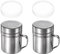 sourcing map 2pcs Salt Dredge Shakers 10 Ounce Stainless Steel Seasonings Spice Shakers with Handle and Lid for Salt Sugar Flour