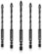 Fliesenbohrer, Lytool 6 mm Glasbohrer Steinbohrer Bohrer Set 5 tlg. mit Sechskantschaft Universalbohrer für Fliesen, Metall, Beton, Ziegel Glas Kunststoff Holz