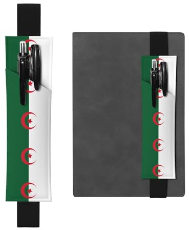 Marque-page en cuir drapeau de l'Algérie - Fournitures de bureau - détachable pour agenda, manuel, livre planifié, adapté