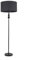 ValueLights | Matt Black Stacked Ball Single Stem Standing Floor Lamp with Charcoal Grey Drum Shade | Floor Lamps & Torchieres, Home Décor & Improvement Essential | Includes Bulb
