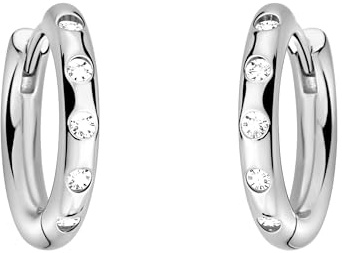 SOFIA MILANI - Damen Ohrringe 925 Silber - mit Zirkonia Steinen - Zirkonia Creole