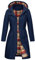 Tuopuda Damen Regenmantel Wasserdichte Softshelljacke Frauen Herbstjacke Funktionsjacke Outdoorjacke Wanderjacke Regenbekleidung Raincoat Women Regenschutzbekleidung Herbstmantel, Marine, L