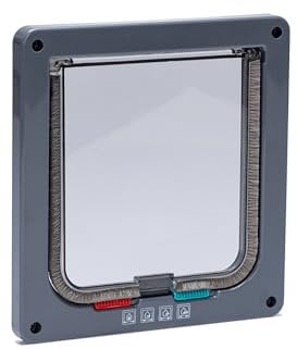 Karlie Katzentür, geräuscharme Katzenklappe, 4 Wege Freilauftür B: 19.2 cm H: 20 cm, anthrazit