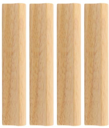 Allayu 4X Premium Oak Furniture Land Handles Set of 4 Wooden Cabinet Handles Kitchen Cupboard Handle 4pcs Wood Drawer Pulls, 130mm