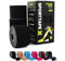 3 Rollen SPORTTAPE Kinesiologie Tape Schwarz - 5 cm × 5 m – elastisch & wasserfest Physio/tape sport, hautfreundlich Baumwolle, starke Haftung, selbstklebend, latexfrei für Muskel- & Gelenk-Support
