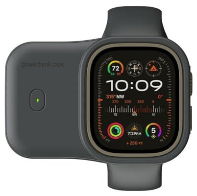 Yiokii Portable Charger Power Bank Case for Apple WATCH 45mm 44mm Spare Battery Travel Bank Magnetic 1200mah Power Charging