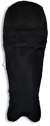 ES Sports Cricket Pad/Beinschutz | dehnbarer Poly-Lycra-Bezug | Schwarz | Einheitsgröße | Einfach anzubringen & zu entfernen | Passend für alle Pads | 1 Paar