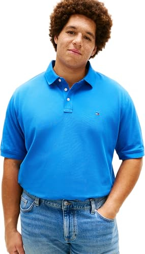 Tommy Hilfiger Herren Poloshirt Kurzarm Regular Fit, Blau (Blue Orbit), 4XLT