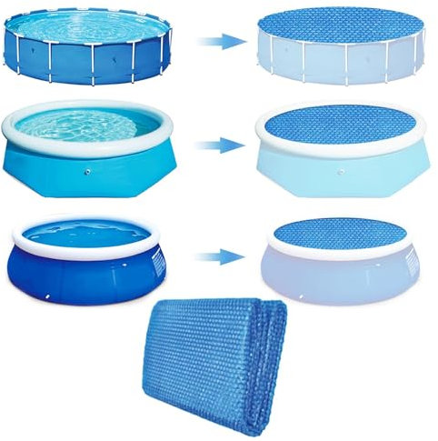 DAWCBVJQ Bâche solaire rectangulaire pour piscine, 220 x 150 x 1 cm, pour piscine, bâche thermique, bâche solaire de piscine