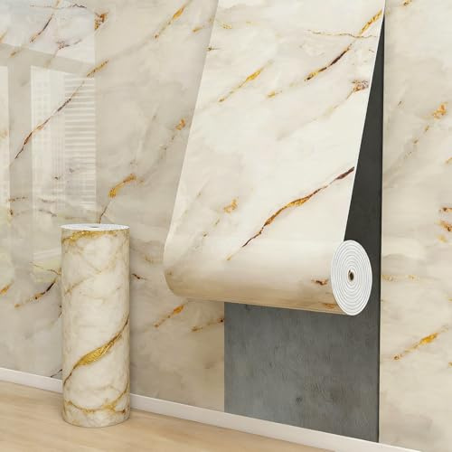 Cooalinar Wandpaneele Marmoroptik Wohnzimmer,Fliesen Selbstklebend Bad,Selbstklebende Wandpaneele Fliesen,VerschöNert WäNde,Geeignet FüR Schlafzimmer,Esszimmer Und BüRos
