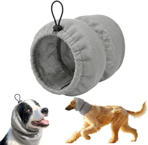 Snood Chien Cocker Cache Oreille Chien Anti Épiler Protège Oreille pour Chien à Longues Oreilles Réduit Les Tâches Pendant Les Repas