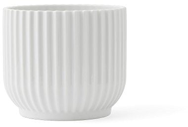 Lyngby Porcelæn Übertopf mittel Lyngby im Bauhaus-Stil Zeitloses Design, Weiss