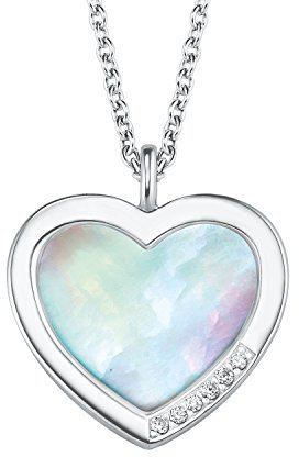 s.Oliver Damen-Ketten mit Anhänger 925 Sterlingsilber Perlmutt 2020968