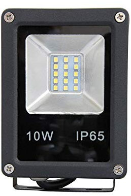 LED Flutlicht Strahler Außen 10W 900 lm Kaltweiß Fluter Garten Wasserdicht IP65 Wandstrahler Outdoor Leuchtmittel Schwarz