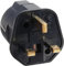 CABLEPELADO Adapter für europäischen Stecker auf britischen Stecker | Reisestecker-Adapter | Stecker Typ C auf Typ G | Schwarz (x1)