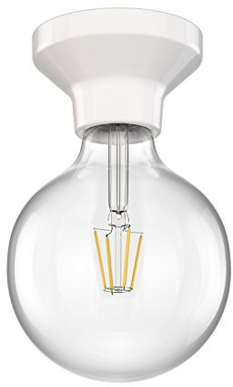ledscom.de LED Deckenleuchte Elektra Porzellan Kugel inkl. E27 G125 Lampe warm-weiß 838lm