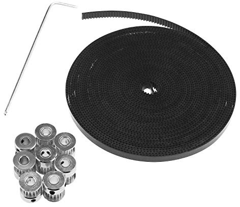 8×GT2 16T Bohrungs Timing Pulley + 5mm/5m Zahnriemen Für 3D RepRap Prusa Mendel