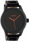 Oozoo Basic Line Uhr mit Lederband Ø 47 mm Farben, C1069 - Schwarz/Schwarz, extra groß, Klassisch