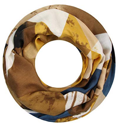 Majea Damen Loop Schal Schlauchschal Halstuch (880020) (senfgelb 3)