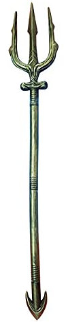 PAPSTAR NEU Dreizack Poseidon Neptun, ca. 95cm, Gold - Meeresgott Meerjungfrau