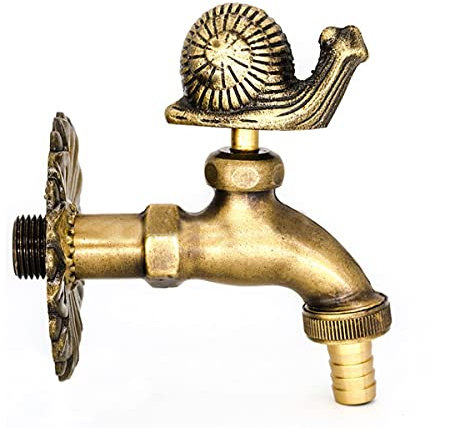 Schnecke Dekorative Antik Messing Garten Outdoor Wasserhahn Waschwasser Wasserhahn Landhof Wasserhahn Einstufige Tierform Wasserhahn