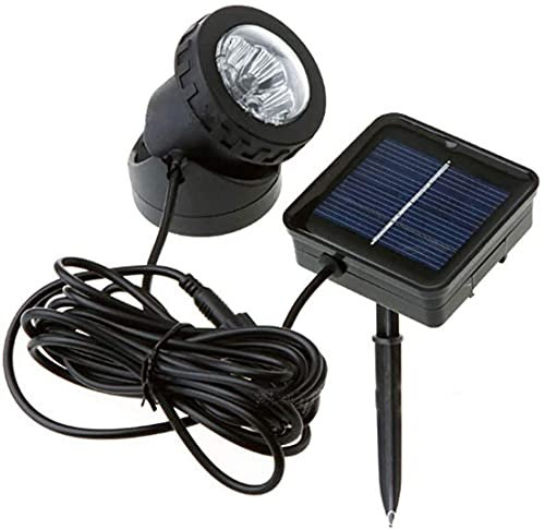 EONANT Solar Teichlicht, 6LED wasserdicht Spotlight Outdoor Unterwasser Spotlight Solar Landschaftsbeleuchtung für Garten Rasen Pool Aquarium (Warmweiß-1)