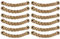 Brute Strength - Ledergriffe für Möbel - Geflochten - Natur - 12 Stück - 20 x 2,5 cm - Schrankgriff, Türgriff für Küche, Bad, Schränke, Kommode, Holz