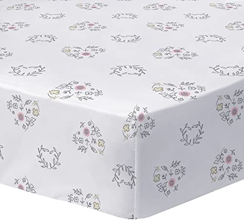 CTI Minnie Shopping Spannbettlaken, 100% Baumwolle, weiß, 90x190cm
