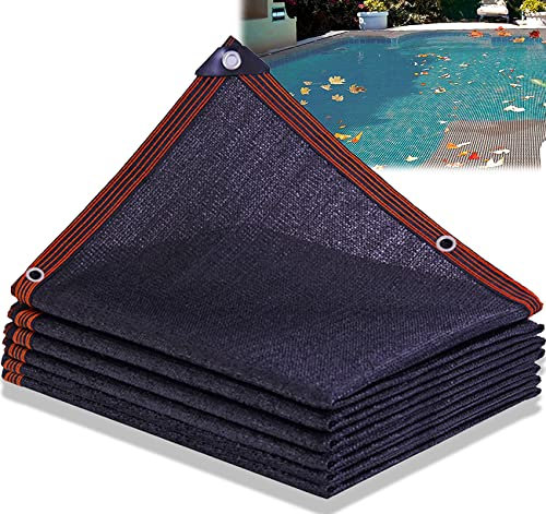 DBMGB Couverture Filet de Feuille pour Piscine Rectangulaire, Bâche Protection Piscines Hors-Sol, Extérieur Bloquer Feuilles Mortes et Débris 3×6m(10x19.6ft)