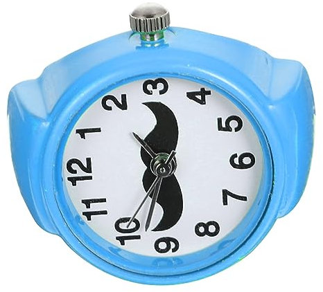 PartyKindom Mädchen Klingelt Ringuhren Finger Rings Watch Ring Watch for Women Finger Vintage Ring Rings Watches for Men Fathers Day (Blue) Herrenuhren Ringe Für Frauen