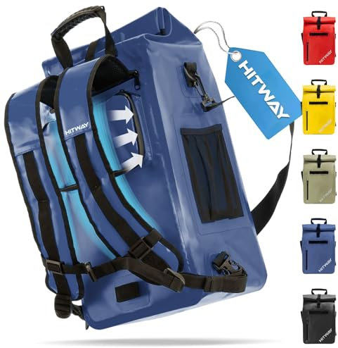 HITWAY 3in1 Fahrradtasche-29L-Geeignet als Umhängetasche - Gepäckträgertasche -Rucksäcke für Radsport -100% wasserdicht - 3M reflektierende Paneele