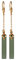 Lllunimon Exquisite Hetian Jade Bar Ohrringe 925 Sterling Silber Gold plattierte Kette Dangle Ohrringe Glück Jade Schmuck für Frauen Mädchen