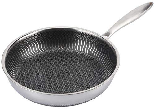 Poêle à frire en acier inoxydable 304 ustensiles de cuisine antiadhésifs 28Cm casserole à Steak frit ustensiles de cuisine en nid d'abeille Double face little surprise