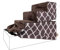 Best Pet Supplies Cubierta Plegable de Espuma para Escalera, impresión de celosía marrón, 4 escalones (Altura: 22 Pulgadas)
